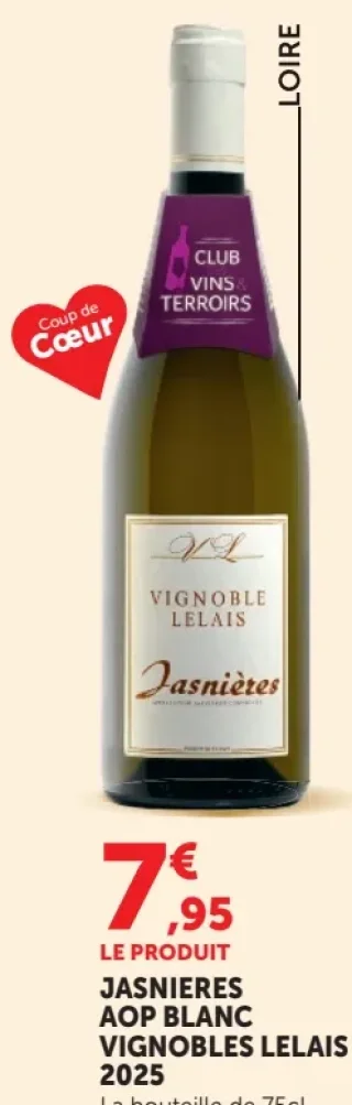 Jasnieres AOP Blanc Vignobles Lelais 2025