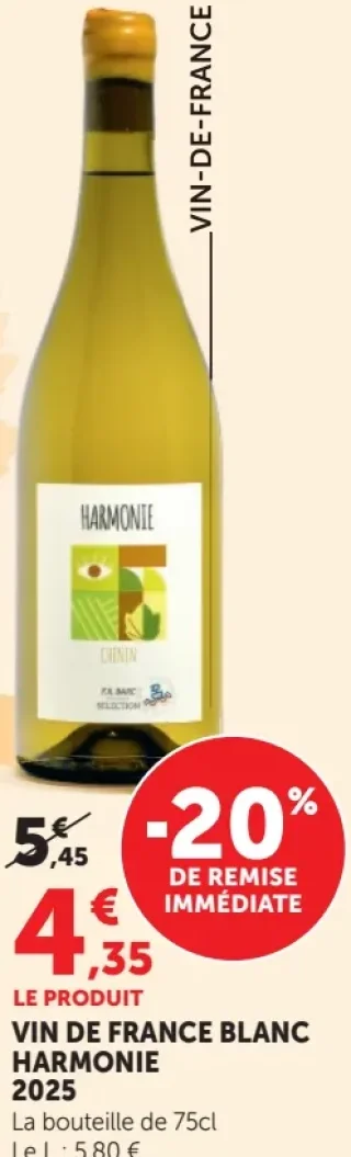 Vin de France Blanc Harmonie 2025
