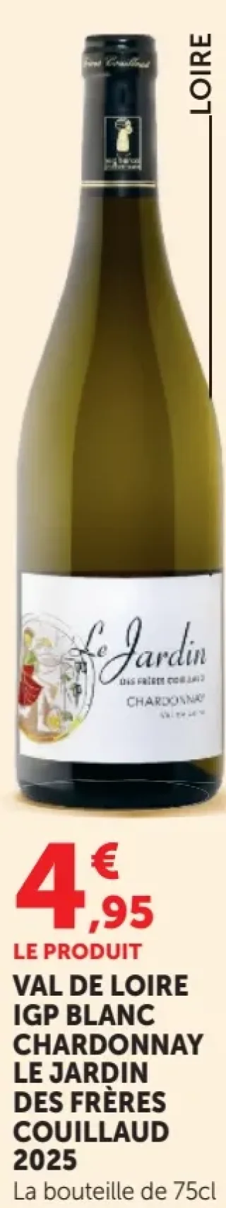 VAL DE LOIRE IGP BLANC CHARDONNAY LE JARDIN DES FRÈRES COUILLAUD 2025