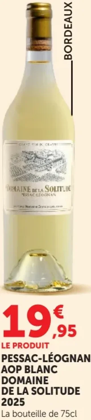PESSAC-LÉOGNAN AOP BLANC DOMAINE DE LA SOLITUDE 2025
