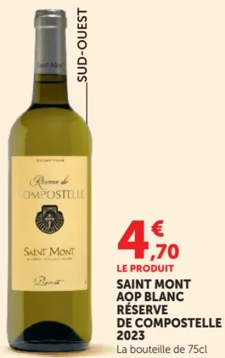 SAINT MONT AOP BLANC RÉSERVE DE COMPOSTELLE 2023