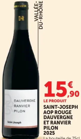 Saint-Joseph AOP Rouge Dauvergne et Ranvier Pilon 2025
