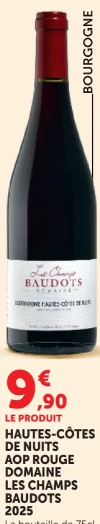 Hautes-Côtes de Nuits AOP Rouge Domaine Les Champs Baudots 2025