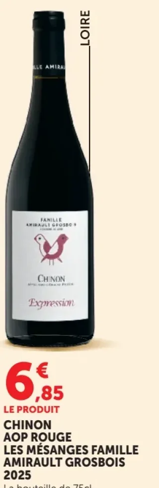 Chinon AOP Rouge Les Mésanges Famille Amirault Grosbois 2025