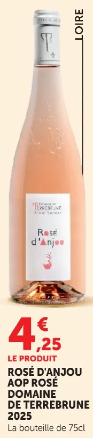 Rosé d'Anjou AOP Rosé Domaine de Terrebrune