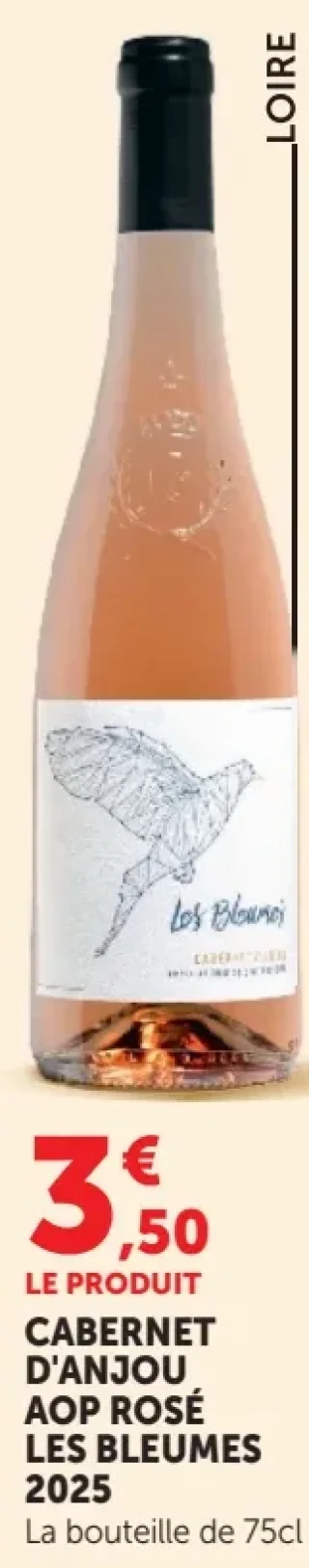 Cabernet d'Anjou AOP Rosé Les Bleumes