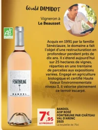 Bandol AOP Rosé Fontbrune Par Château Val d'Arenc