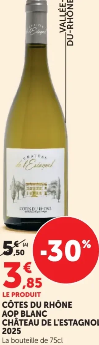 Château de l'Estagnol Côtes du Rhône AOP Blanc 2025