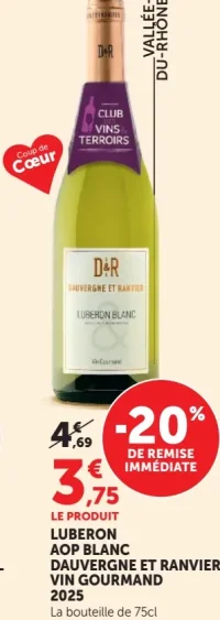 Dauvergne et Ranvier Vin Gourmand Luberon AOP Blanc 2025