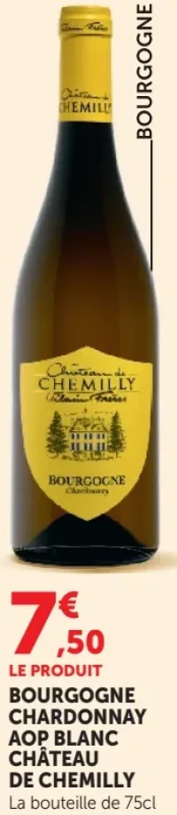 BOURGOGNE CHARDONNAY AOP BLANC CHÂTEAU DE CHEMILLY