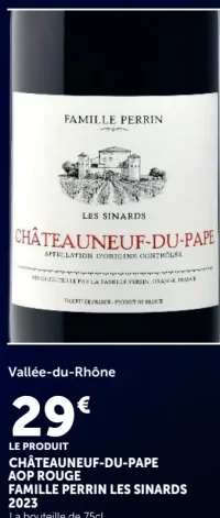 Famille Perrin Les Sinards Châteauneuf-du-Pape AOP Rouge 2023