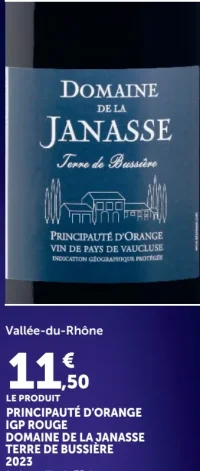 Domaine de la Janasse Principauté d'Orange IGP Rouge Terre de Bussière 2023
