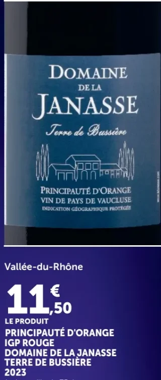 Domaine de la Janasse Principauté d'Orange IGP Rouge Terre de Bussière 2023