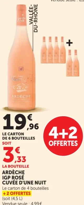 Vin rosé Ardèche IGP Rosé Cuvée d'une Nuit