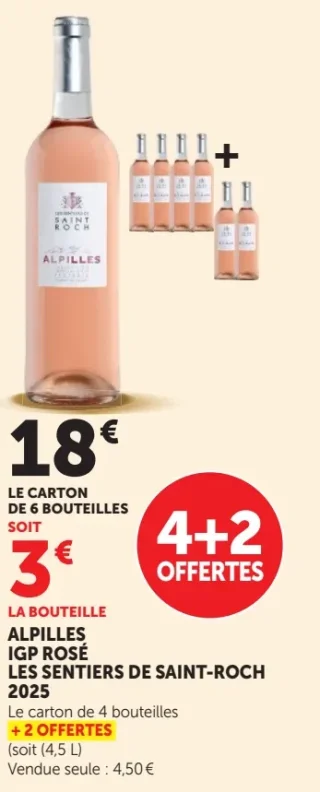 Vin rosé Alpilles IGP Rosé Les Sentiers de Saint-Roch 2025