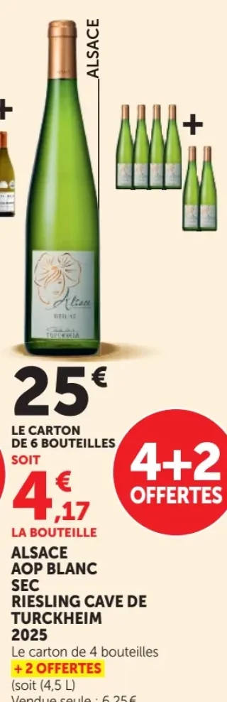Vin blanc Alsace AOP Blanc Sec Riesling Cave de Turckheim 2025