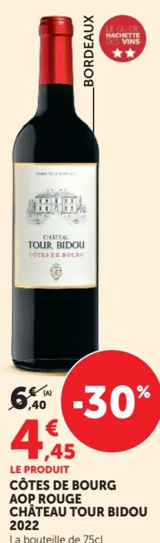 Côtes de Bourg AOP Rouge Château Tour Bidou 2022