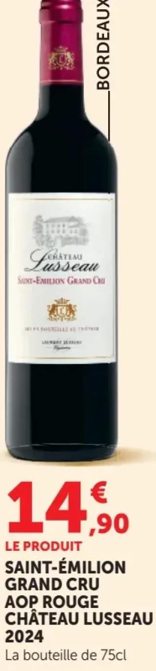 Saint-Émilion Grand Cru AOP Rouge Château Lusseau 2024