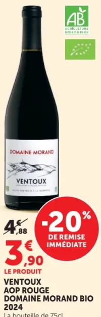 Ventoux AOP Rouge Domaine Morand Bio 2024