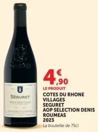 COTES DU RHONE VILLAGES SEGURET AOP SELECTION DENIS ROUMEAS 2023
