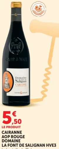 CAIRANNE AOP ROUGE DOMAINE LA FONT DE SALIGNAN HVE3