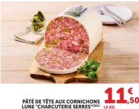 Pâté de tête aux cornichons Lune Charcuterie Serres