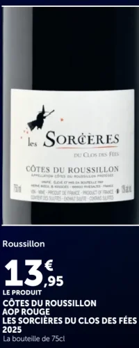 Vin rouge Côtes du Roussillon AOP Les Sorcières du Clos des Fées 2025