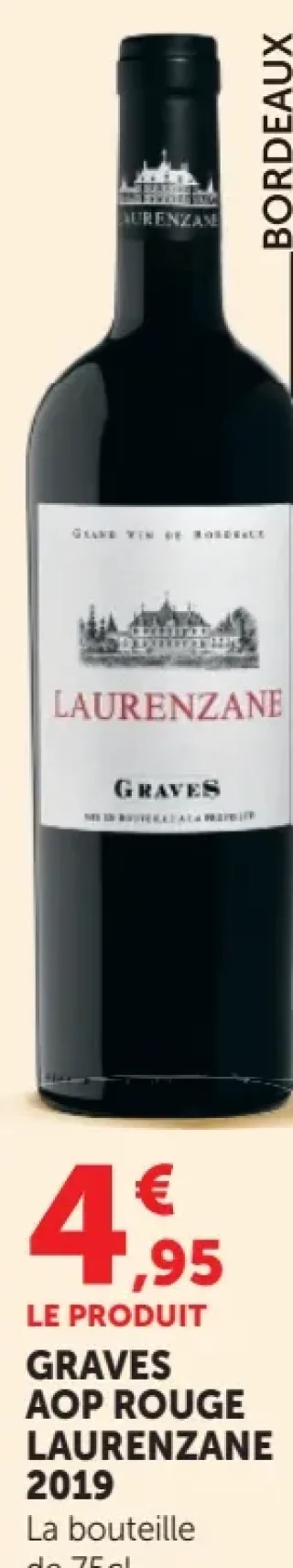 Vin rouge Graves AOP Rouge Laurenzane 2019