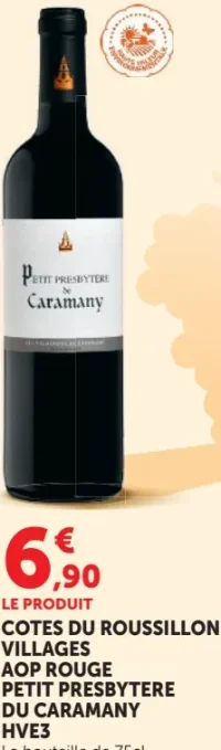 COTES DU ROUSSILLON VILLAGES AOP ROUGE PETIT PRESBYTERE DU CARAMANY HVE3