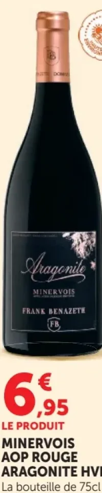 MINERVOIS AOP ROUGE ARAGONITE HVE
