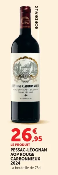 Pessac-Léognan AOP Rouge Château Carbonnieux 2024