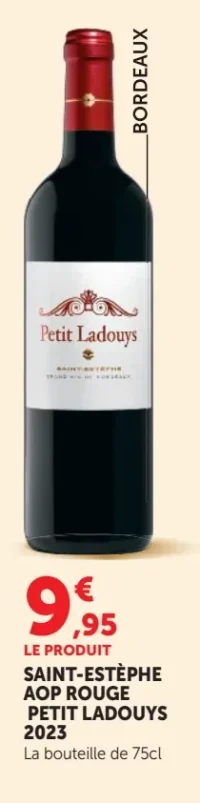 Vin rouge Saint-Estèphe AOP Petit Ladouys 2023