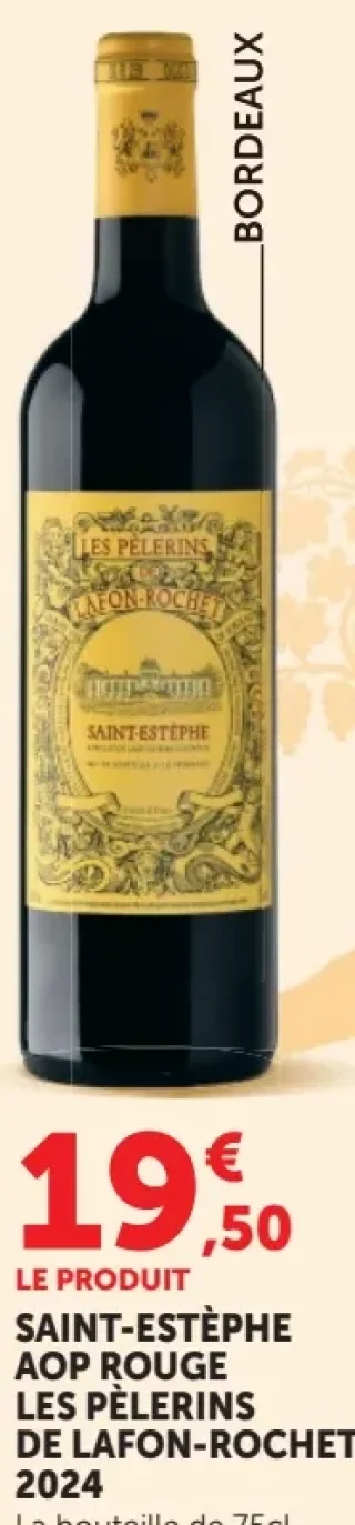 Vin rouge Saint-Estèphe AOP Les Pèlerins de Lafon-Rochet 2024
