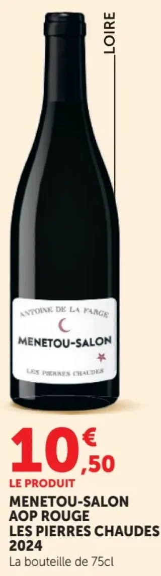 Vin rouge MENETOU-SALON AOP ROUGE LES PIERRES CHAUDES 2024