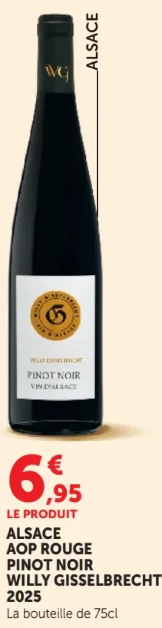 Vin rouge ALSACE AOP ROUGE PINOT NOIR WILLY GISSELBRECHT 2025