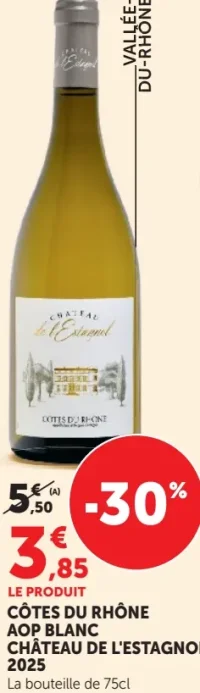 CÔTES DU RHÔNE AOP BLANC CHÂTEAU DE L'ESTAGNOL 2023