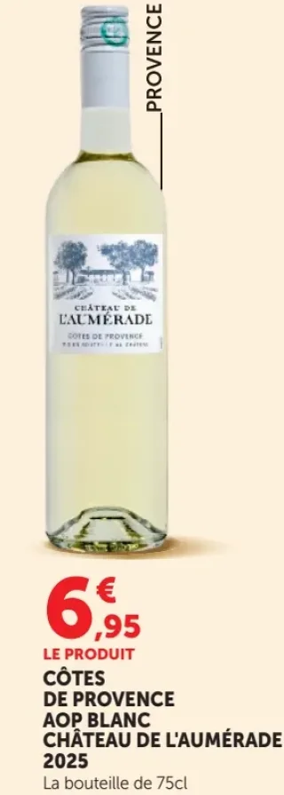 CÔTES DE PROVENCE AOP BLANC CHÂTEAU DE L'AUMÉRADE 2023