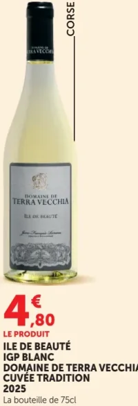 ILE DE BEAUTÉ IGP BLANC DOMAINE DE TERRA VECCHIA CUVÉE TRADITION 2023