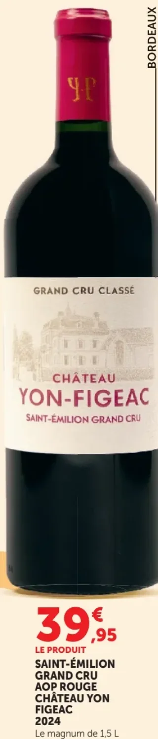Saint-Émilion Grand Cru AOP Rouge Château Yon Figeac 2024 - Magnum 1,5 L
