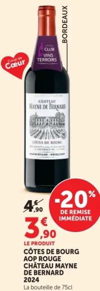 CHÂTEAU MAYNE DE BERNARD 2024 CÔTES DE BOURG AOP ROUGE