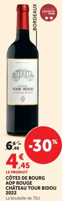 CHÂTEAU TOUR BIDOU 2022 CÔTES DE BOURG AOP ROUGE
