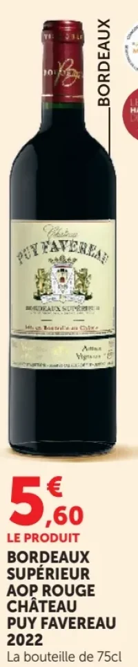Château Puy Favereau 2022 Bordeaux Supérieur AOP Rouge