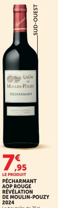 Pécharmant AOP Rouge Révélation de Moulin-Pouzy