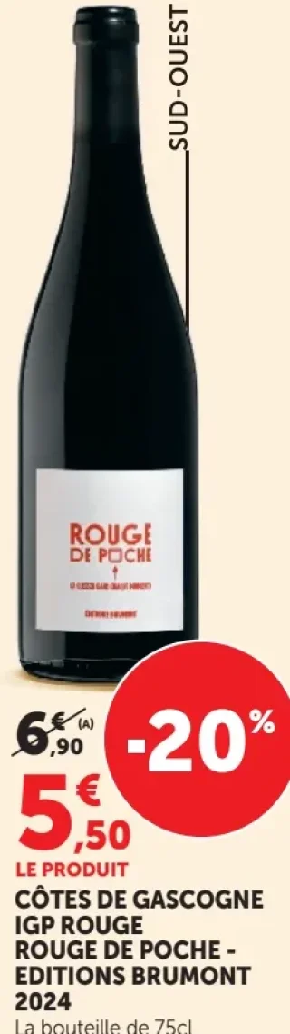 Côtes de Gascogne IGP Rouge Rouge de Poche - Editions Brumont