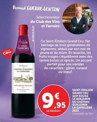 Saint-Émilion Grand Cru AOP Rouge Le Benjamin du Château La Gaffelière 2023