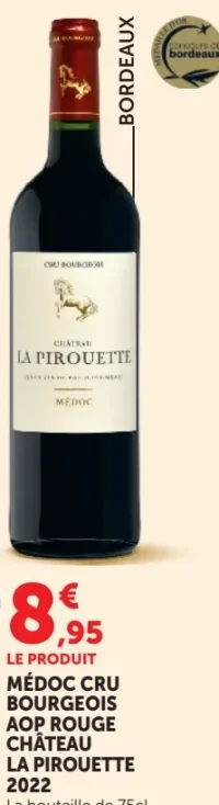 MÉDOC CRU BOURGEOIS AOP ROUGE CHÂTEAU LA PIROUETTE 2022