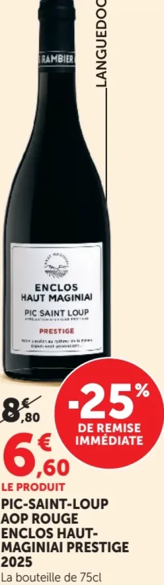 Vin rouge Pic-Saint-Loup AOP Enclos Haut-Maginiai Prestige