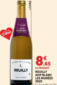REUILLY AOP BLANC LES MURÉES 2025 Antoine de la Farge
