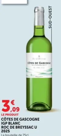 Côtes de Gascogne IGP Blanc Roc de Breyssac U 2025