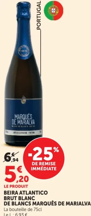 Beira Atlantico Brut Blanc de Blancs Marquês de Marialva Portugal